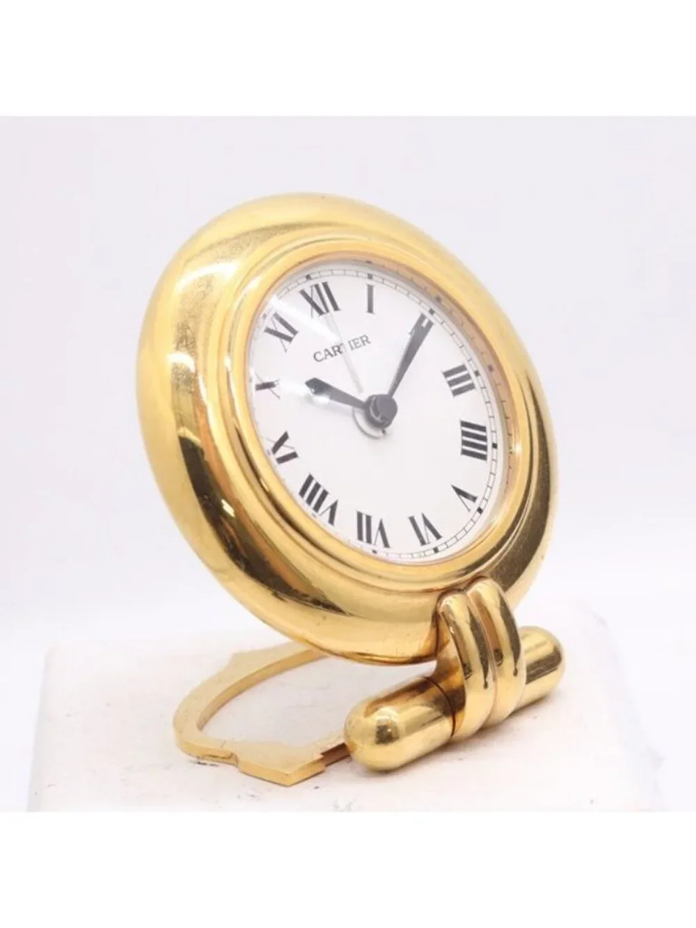 Cartier Travel Clock Quartz White Dial Table